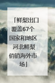 鲜梨出口覆盖67个国家和地区 河北鲜梨俏销海外市场