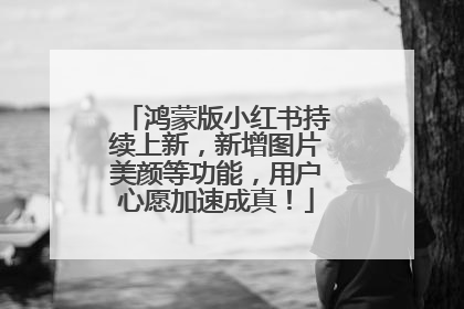 鸿蒙版小红书持续上新，新增图片美颜等功能，用户心愿加速成真！