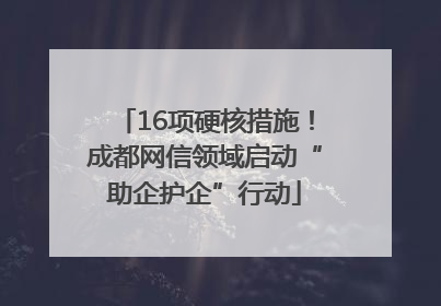 16项硬核措施！成都网信领域启动“助企护企”行动