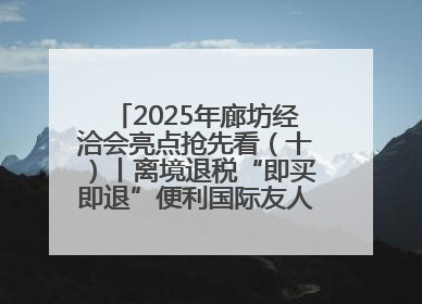 2025年廊坊经洽会亮点抢先看（十）丨离境退税“即买即退”便利国际友人“买买买”