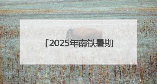 2025年南铁暑期运输7月1日启动