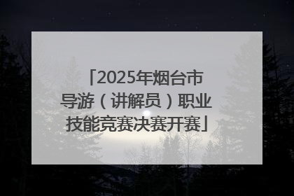 2025年烟台市导游（讲解员）职业技能竞赛决赛开赛