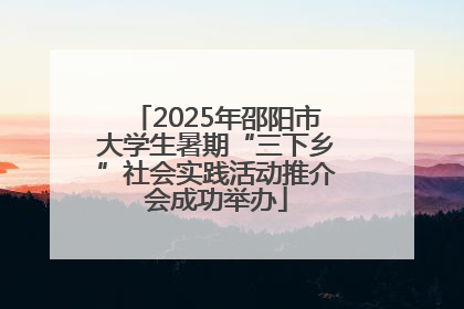 2025年邵阳市大学生暑期“三下乡”社会实践活动推介会成功举办