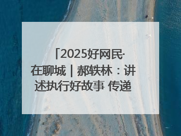 2025好网民·在聊城｜郝轶林：讲述执行好故事 传递司法正能量