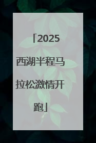 2025西湖半程马拉松激情开跑