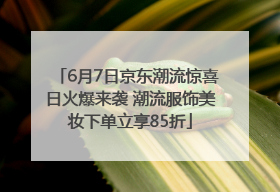 6月7日京东潮流惊喜日火爆来袭 潮流服饰美妆下单立享85折