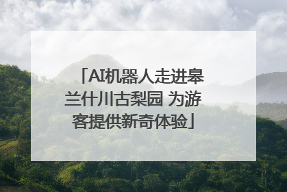 AI机器人走进皋兰什川古梨园 为游客提供新奇体验